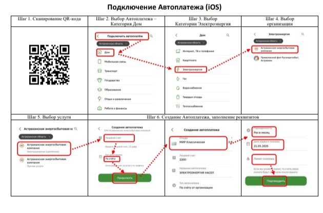 Памятка подключения Автоплатежа